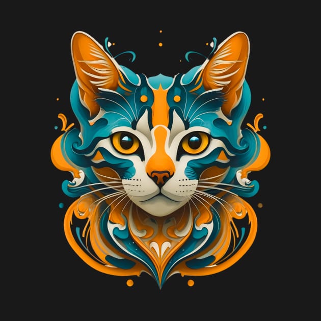 Cat Abstract Art! by Artified Studio