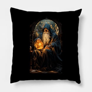 Arcane Sorcery - Fantasy Wizard Pillow