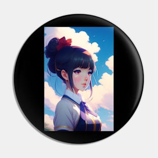 Cute Japanese girl anime,Vintage 90's anime style Pin