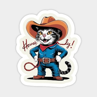 Cat in Howdy Style Magnet