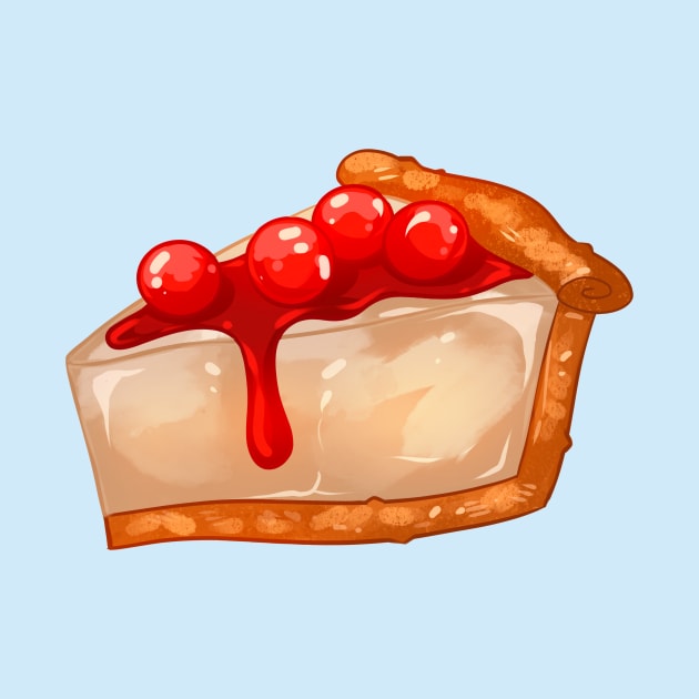 Cherry Cheesecake Slice by Claire Lin