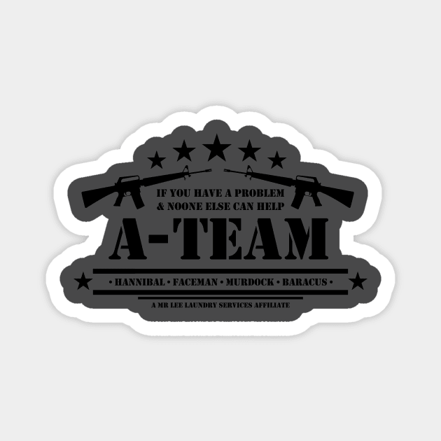 A-Team Crest (black) Magnet by Mansemat