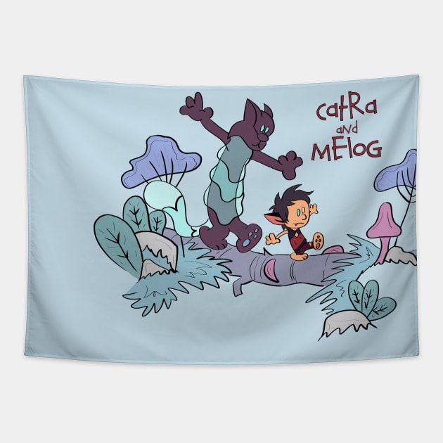 Catra and Melog Exploration Tapestry by Sepheria