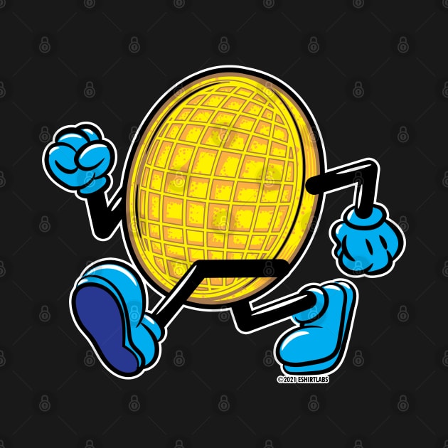 Waffle Mascot strutting by by eShirtLabs