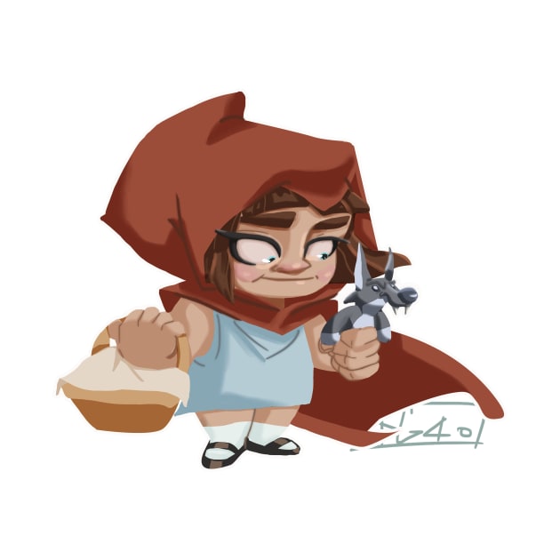 mini little red riding hood by dgdodraw