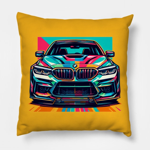 BMW M5 Pillow by Vehicles-Art