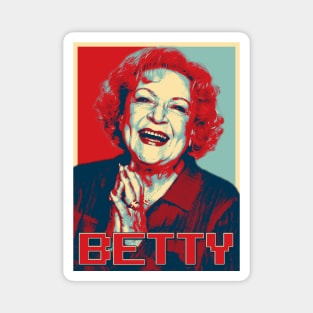 Betty White Pop Art Retro Magnet