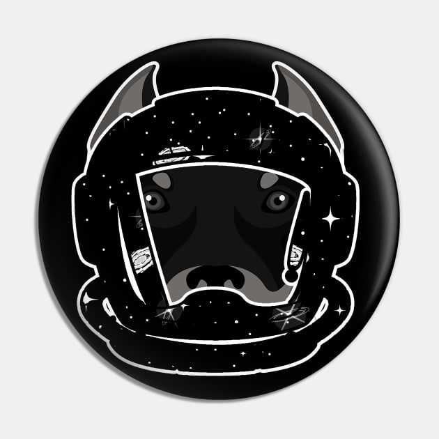 Astronaut Pitbull Pin by FullOnNostalgia