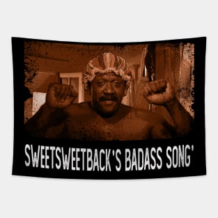 Vintage Vibes, Badass Ties Sweetsweetback's Movie Magic on Your Tee Tapestry