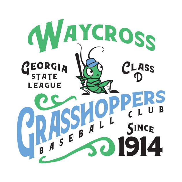 Waycross Grasshoppers Baseball by MindsparkCreative