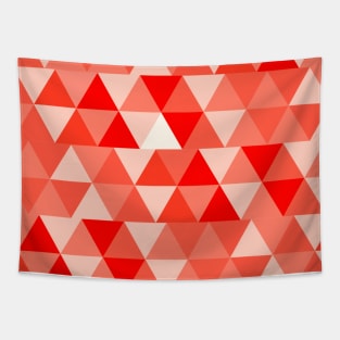 Abstract Red Triangle Art Tapestry