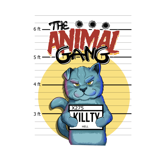 the animal gang cat urban style by the house of parodies