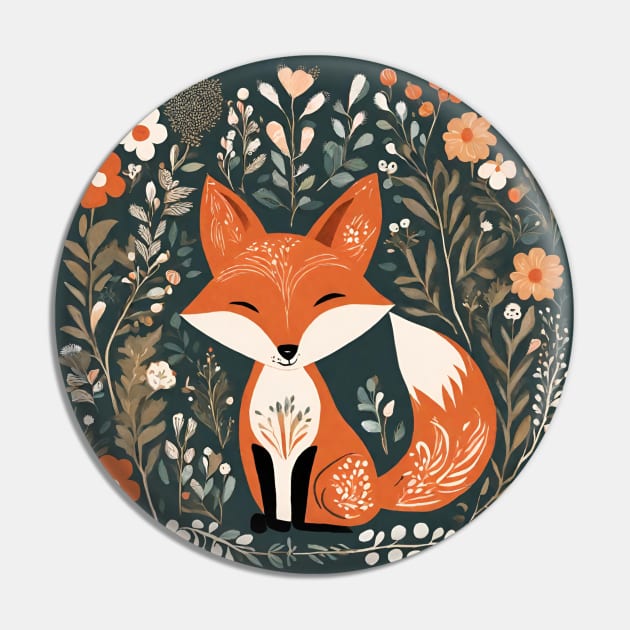 cute woodland animal  scandinavian folk art red fox Pin by Tina