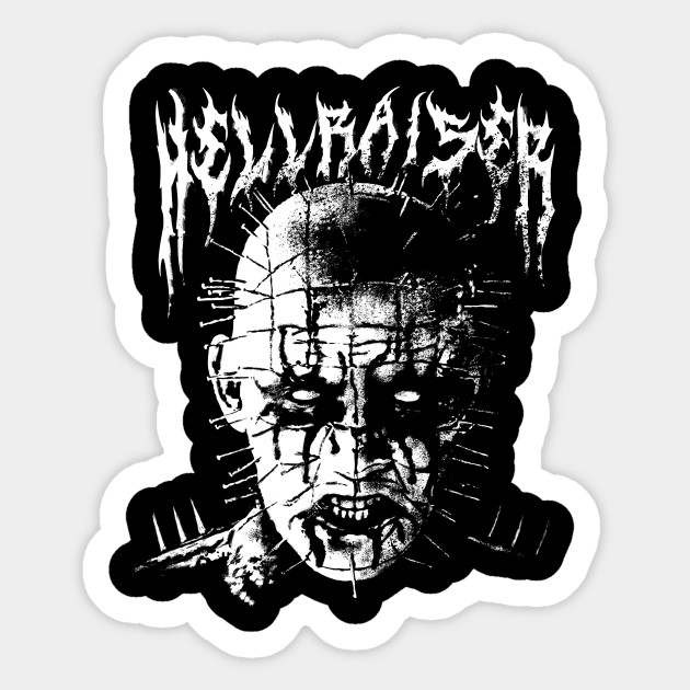 Black Metal Pinhead - Hellraiser - Sticker
