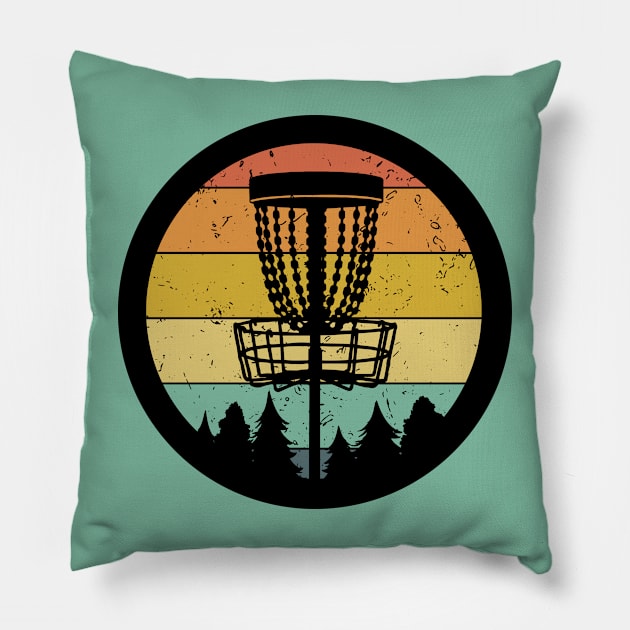 Disc Golf Sunset Pillow by ameemax