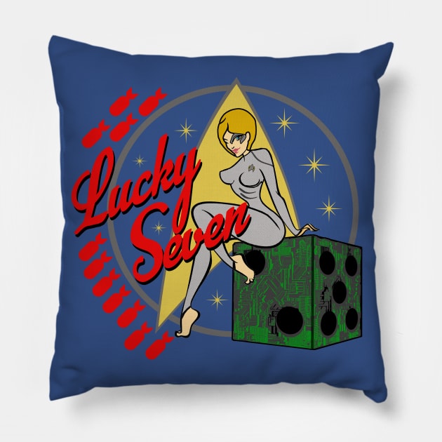 Lucky Seven (of Nine) Pinup Pillow by PopCultureShirts