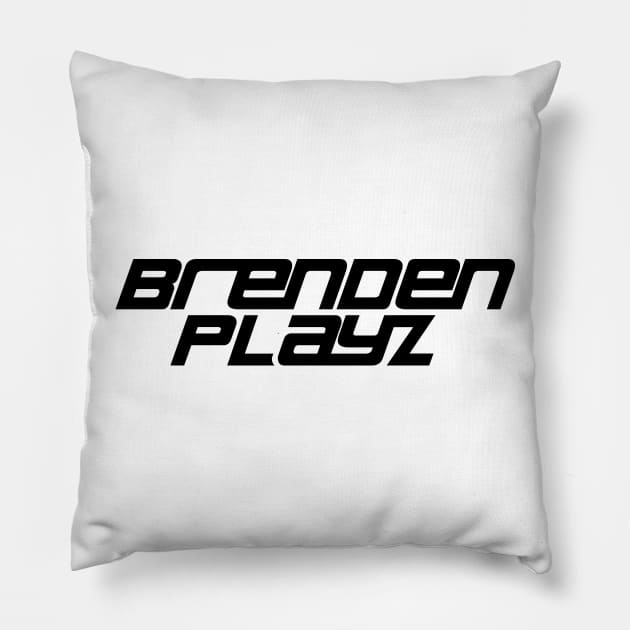 BrendenPlayz Rebrand (Black) Pillow by BrendenPlayz
