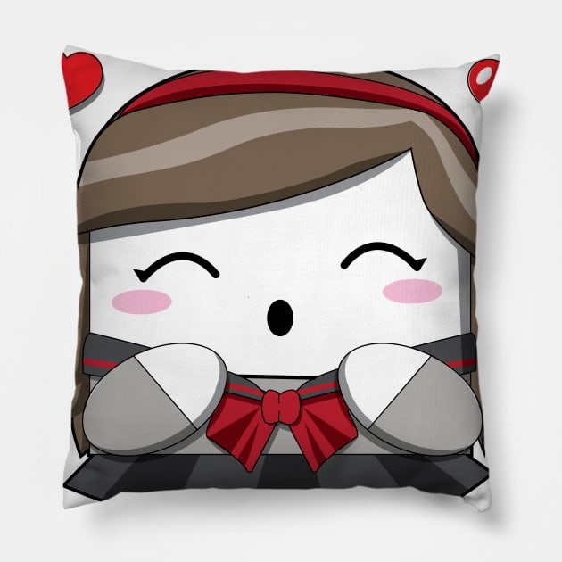 Kawaii Schoolgirl Pillow by Bacacegua