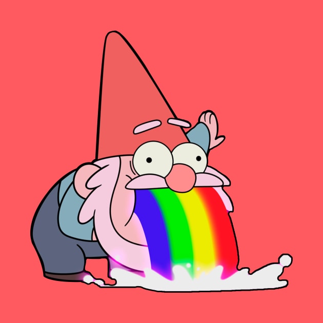 Gnome puking rainbows by Anna Senpai