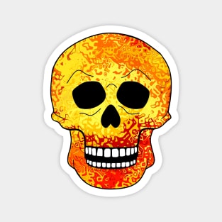 ORANGE Skull Magnet