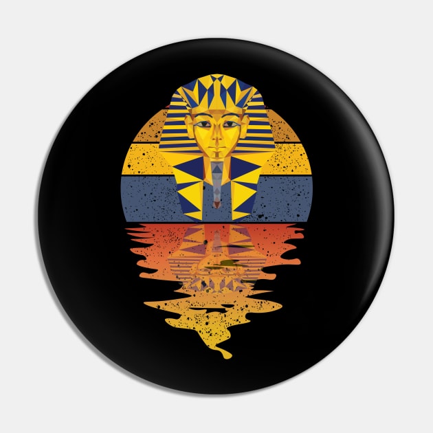 vintage Pharaoh reflected on lights of moon Pin by mutarek