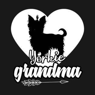 Proud Yorkie Grandma Heart Arrow T-Shirt