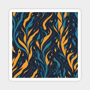 Abstract Brushstrokes Magnet