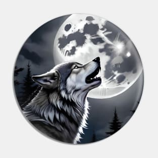 The howling wolf Pin