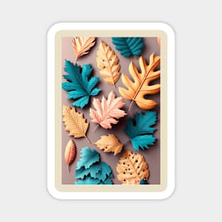 Elegant Autumn Leaves in beautiful vibrant colors ! Magnet