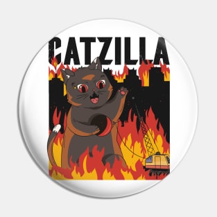 catzilla - anime cat monster Pin