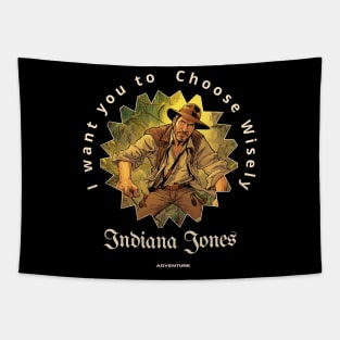 Indiana Jones victor illustration designe Tapestry