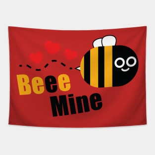 Be Mine Cute Valentine's Day with cute bee graphics Tapestry