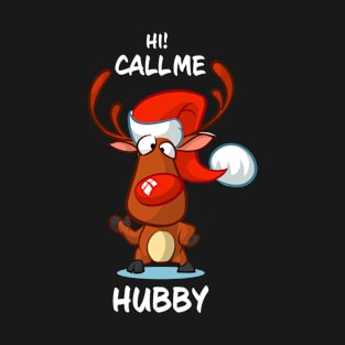 Call Me Hubby Reindeer Matching Group T-Shirt