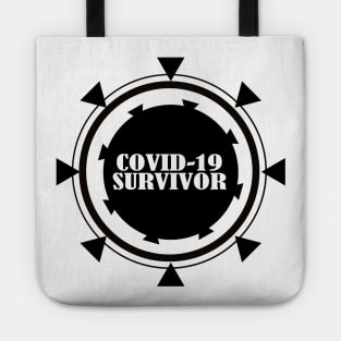 Covid 19 Survivor - Black Design Tote
