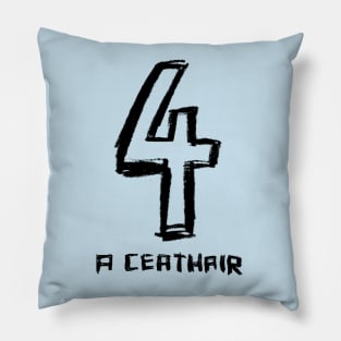 Number 4, Gaelic Irish Four Pillow