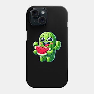 Cute Cactus Comic With Watermelon Fruity Phone Case