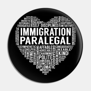 Immigration Paralegal Heart Pin