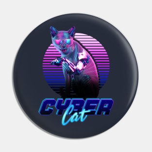 Cybercat Pet Cyborg cat cyberstyle 2077  Video game Pin