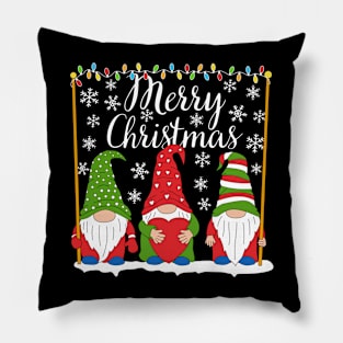 Gnomes Merry Christmas Pillow