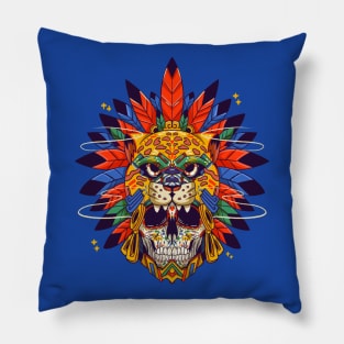 Mexican Jaguar Warrior Pillow