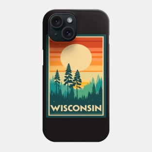 Wisconsin Tourism Sunset Graphic Phone Case