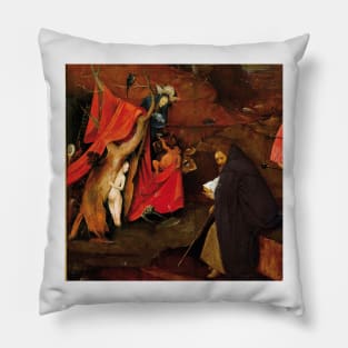 The Temptation of Saint Anthony detail - Hieronymus Bosch Pillow