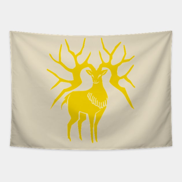 Golden Deer Tapestry by SJBTees