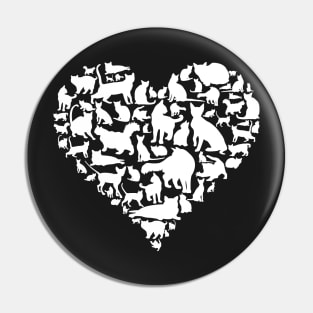 Cat Lover Heart - Cat Owner Gift product Pin