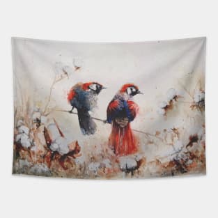 The red-tailed laughingthrush Tapestry