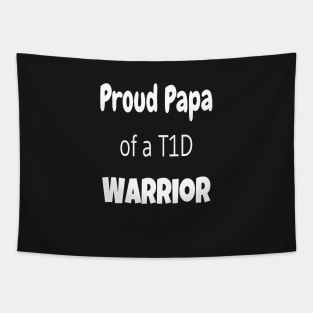 Proud Papa - White Text Tapestry