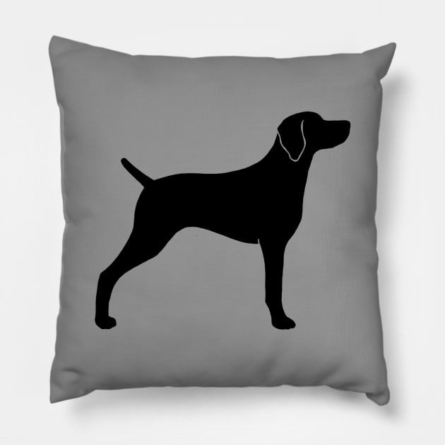 Weimaraner Silhouette Pillow by Coffee Squirrel