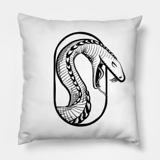 Black Mamba traditional tattoo design Pillow