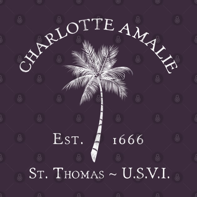 Charlotte Amalie St. Thomas U.S. Virgin Islands Vintage Palm by TGKelly