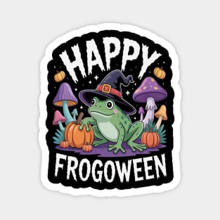 Frog Lover Halloween Pun Happy Frogoween Magnet